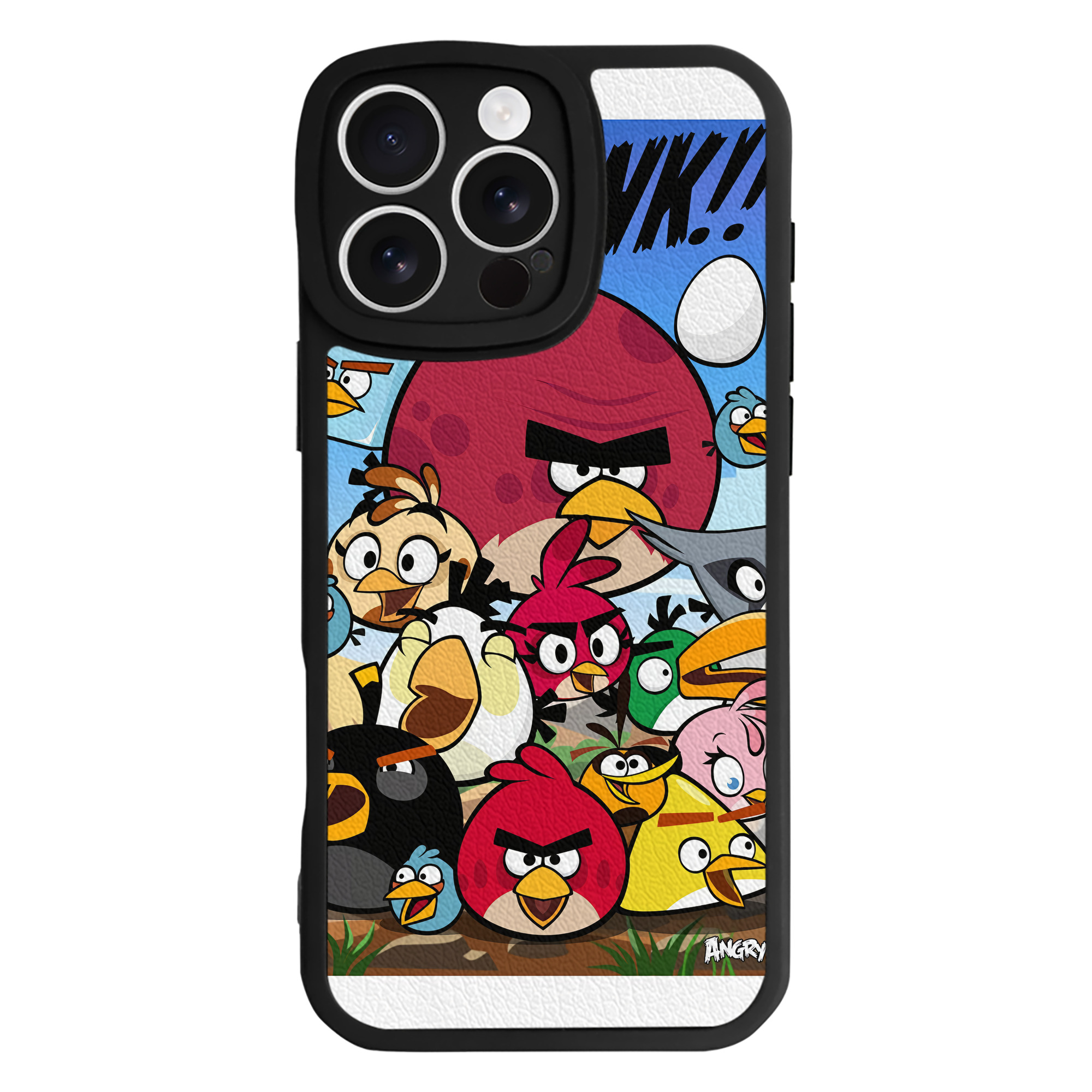 （画像用） Angry Birds アングリーバード 【iPhone 16シリーズ対応】シリコンスマホケース（レザー調） 材質：シリコン